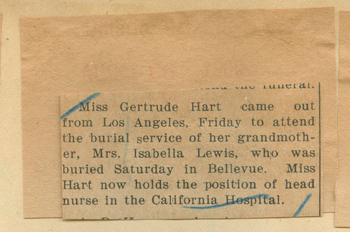 Miss Gertrude Hart