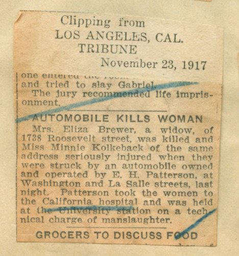 Automobiles kills woman