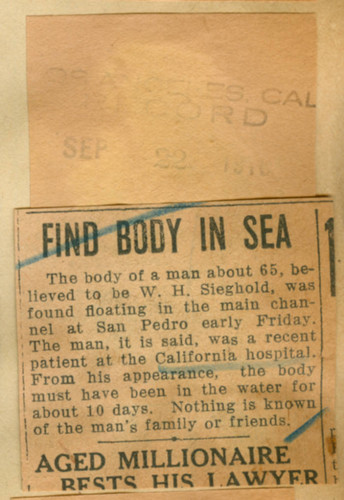 Find body in sea