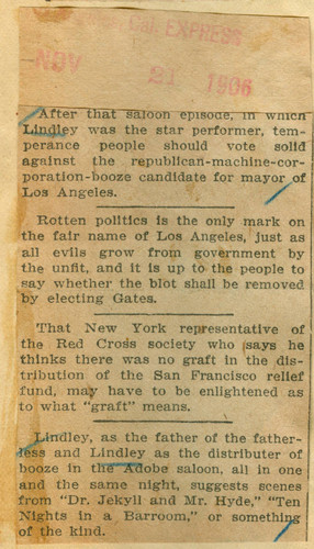 Temperance people should vote against Lindley