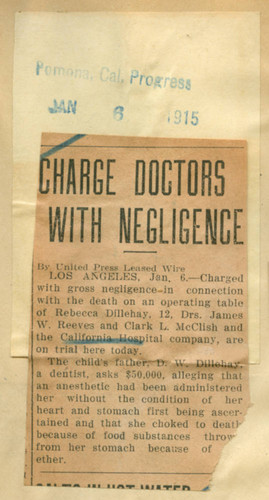 Charge doctors with negligence