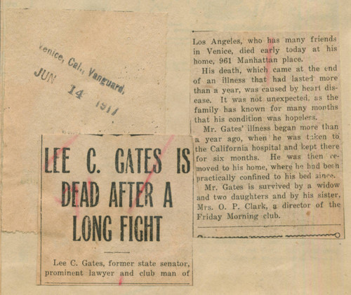 Lee C. Gates is dead after a long fight