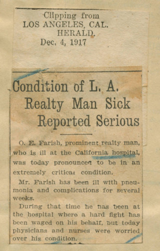 Condition of L. A. realty man sick reported serious