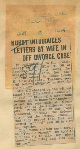 Hubby introduces letters by wife in off divorce case