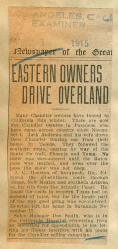 Eastern owners drive overland