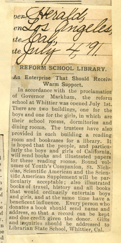 Reform school library