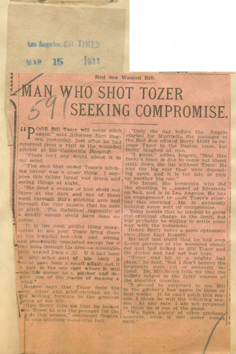 Man who shot Tozer seeking compromise