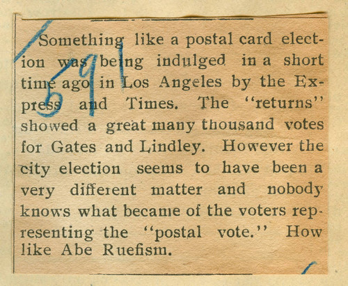 Postal card election