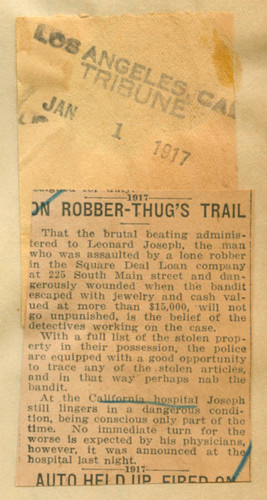 On robber thug's trail