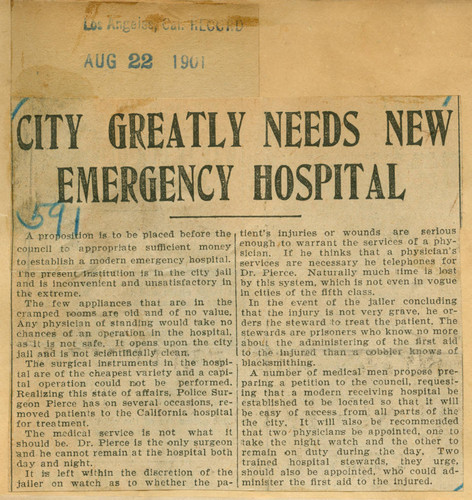 City greatly needs emergency hospital