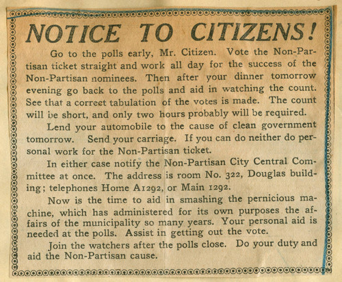 Notice to citizens!