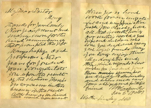 Letter from R. B. Carpenter to Walter Lindley