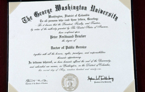 George Washington University honorary degree