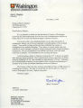 Correspondence from Mark S. Wrighton to Peter Drucker, 1999-11-02