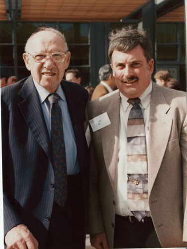 Peter Drucker standing next to Robb Bay