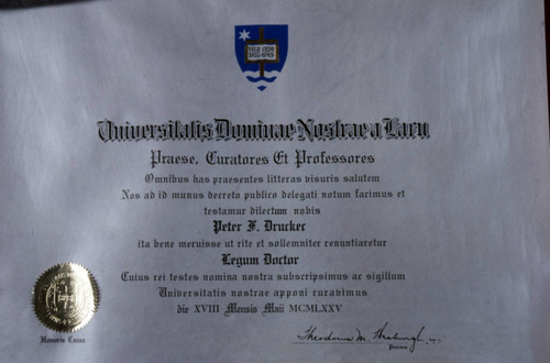 University of Notre Dame honorary degree