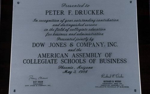 Dow Jones & Company, Inc. and the American Assembly of Collegiate Schools of Business award