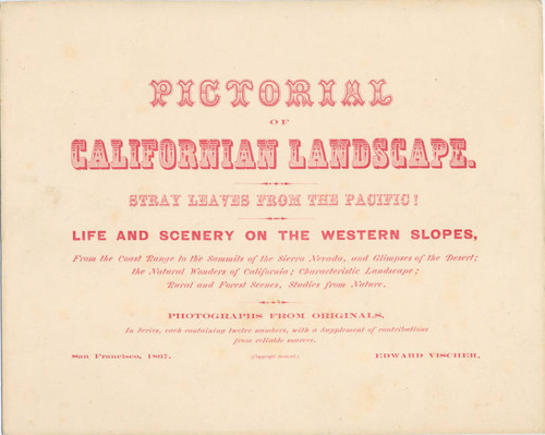 Broadside for Pictorial of California Landscape