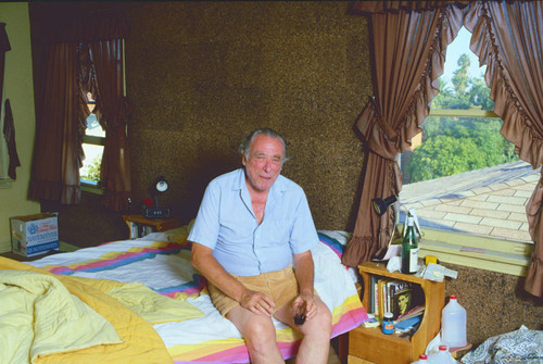 Charles Bukowski at home