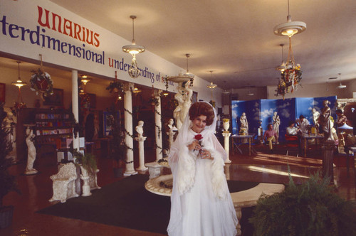 Ruth Norman dressed as Uriel