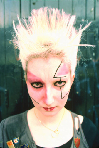 Punk face makeup