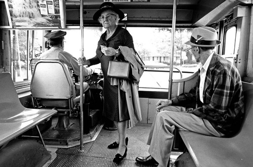 Lady on bus