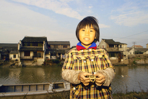 Girl with frog