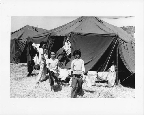 Children and tent print