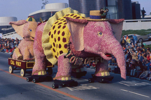 Pink elephant float