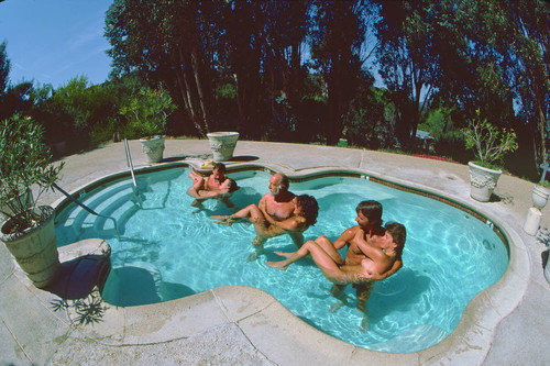 Ed Lange and nudists in hydropool