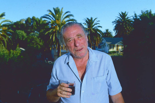 Charles Bukowski at home