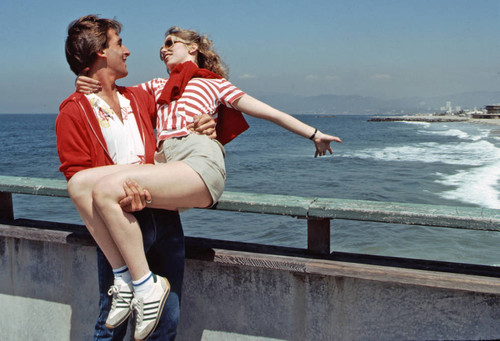 Venice couple on pier