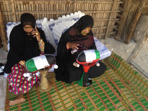 Women wearing Gulf burqas