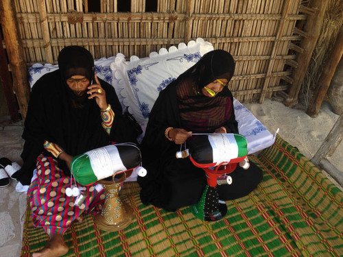 Women wearing Gulf burqas