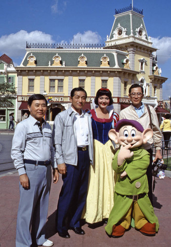 Japanese tourists at Disneyland