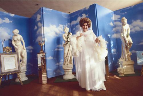 Ruth Norman dressed as Uriel