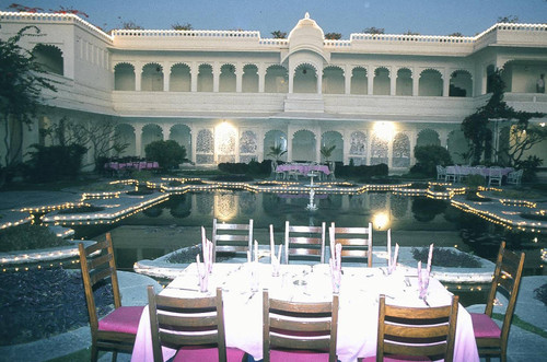 Lake Palace inner courtyard