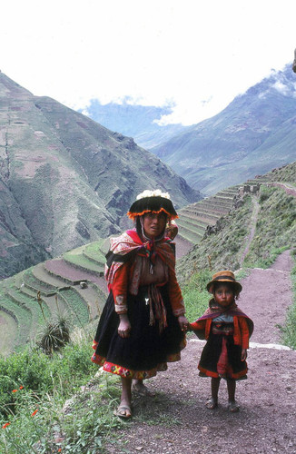 Indian woman and child