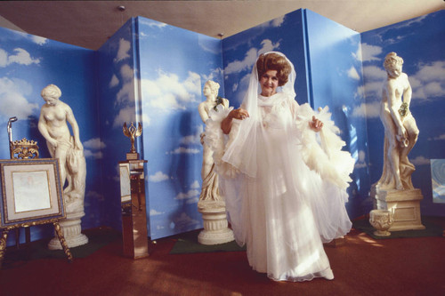 Ruth Norman dressed as Uriel