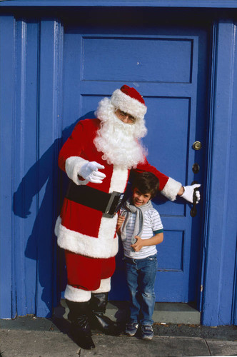 Santa Claus with a kid