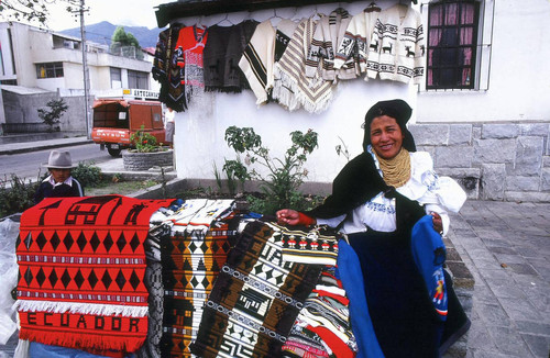 Woman selling goods