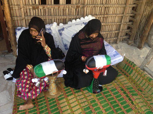 Women wearing Gulf burqas