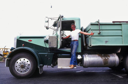 Peterbilt green truck