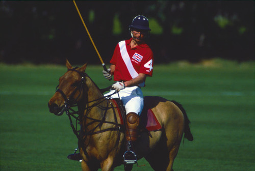 Prince Charles playing polo