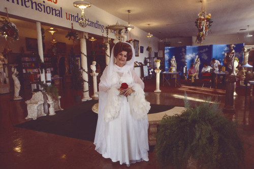 Ruth Norman dressed as Uriel