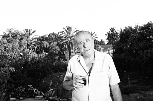 Charles Bukowski at home