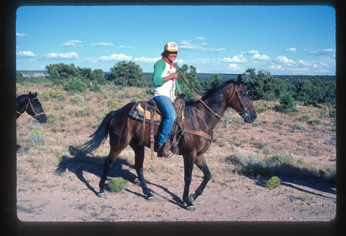 Navajo rider on horseback