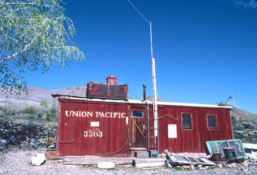 Abandoned railroad car