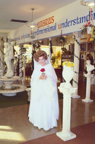 Ruth Norman dressed as Uriel