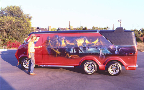 Customized painted van